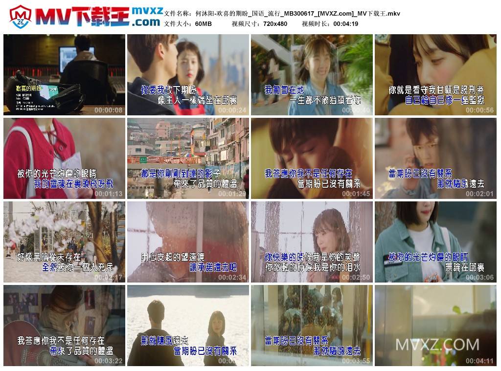 何沐阳-欢喜的期盼_国语_流行_MB300617